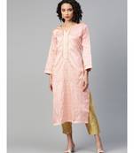 multicolor Made To Measure Fusion Woven Pastel Kurta Set with Gotta Patti Tassels & Pants