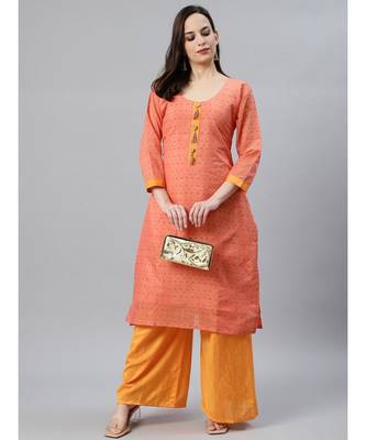 multicolor Made To Measure Fusion Woven Kurta Set with Stone Buttons,Tassels & Contrast Pants 6