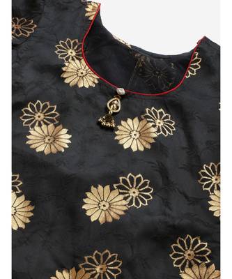 multicolor Banarasi Silk Stitched Suit Dupatta with Pallazzos , Gold Tassels & Banarasi Dupatta 2
