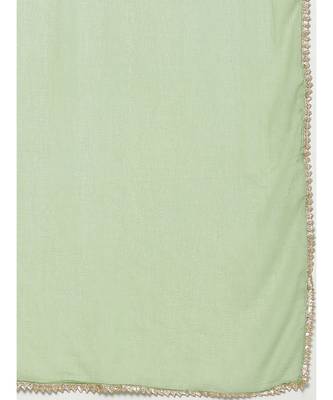 green Made to Measure Gota-Patti & Resham Embroidery Kurta Sharara Set with Chiffon Dupatta 6