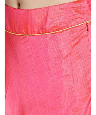 yellow plain Art Silk readymade-lehenga-cholis 5