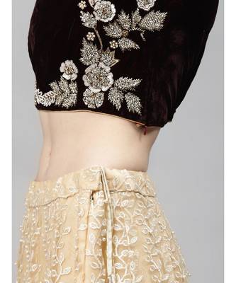 Gold embroidered Net readymade-lehenga-cholis 6