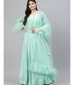 green embroidered rayon readymade-lehenga-cholis