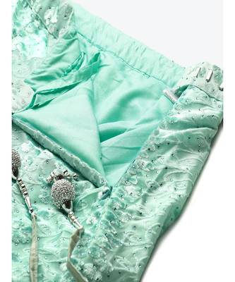 green embroidered rayon readymade-lehenga-cholis 6