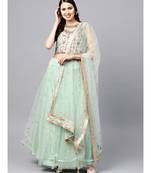 green embroidered Net readymade-lehenga-cholis