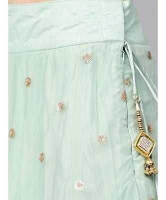 green embroidered Net readymade-lehenga-cholis 6