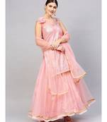 Pink embroidered Net readymade-lehenga-cholis