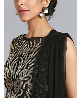 Black embroidered Net readymade-lehenga-cholis 4