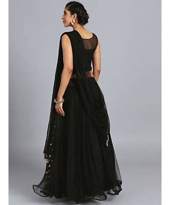Black embroidered Net readymade-lehenga-cholis 6