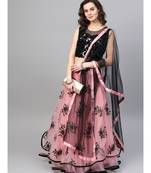Pink embroidered Net readymade-lehenga-cholis