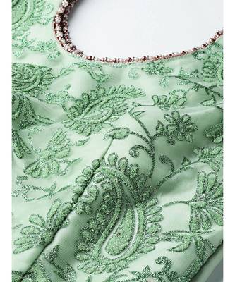 Green embroidered Net readymade-lehenga-cholis 4