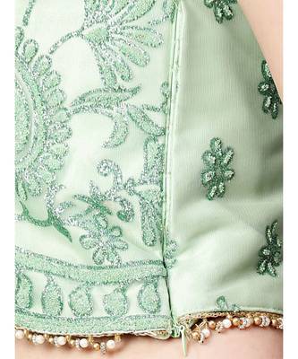 Green embroidered Net readymade-lehenga-cholis 6