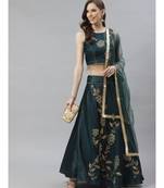 green embroidered Art Silk readymade-lehenga-cholis