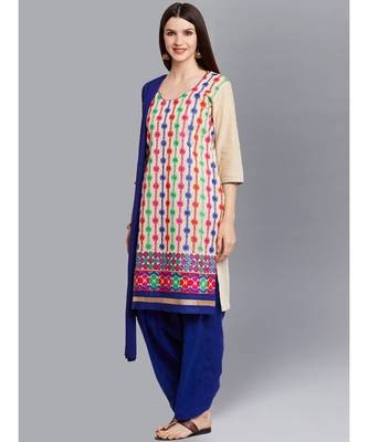 Cream cotton cotton salwar 2