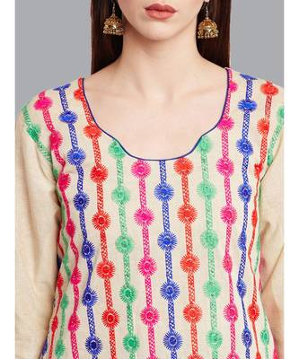 Cream cotton cotton salwar 4