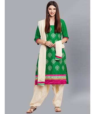 Green cotton cotton salwar 1