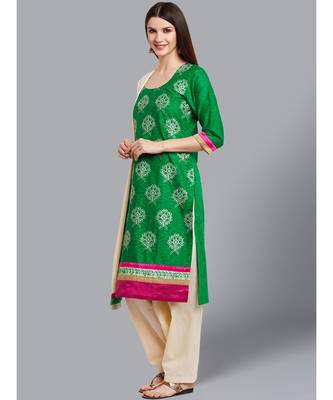 Green cotton cotton salwar 2