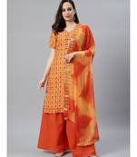 Orange cotton cotton salwar