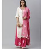 Cream cotton cotton salwar