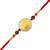 Chhatrapati Shivaji Maharaj Rajmudra CZ Gold and Rhodium Plated Alloy Rakhi for Lovely Brother