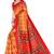 Yellow printed art silk saree with blouse