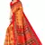 Yellow printed art silk saree with blouse