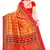 Yellow printed art silk saree with blouse