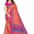 Multicolor printed art silk saree with blouse