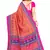 Multicolor printed art silk saree with blouse