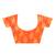 Orange printed art silk saree with blouse