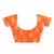 Orange printed art silk saree with blouse