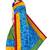 Multicolor printed art silk saree with blouse