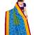 Multicolor printed art silk saree with blouse