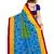 Multicolor printed art silk saree with blouse