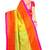 Orange printed art silk saree with blouse
