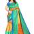 Beige printed art silk saree with blouse