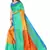 Beige printed art silk saree with blouse