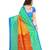 Beige printed art silk saree with blouse