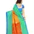 Beige printed art silk saree with blouse