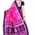 Pink printed art silk saree with blouse