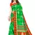 Green printed art silk saree with blouse