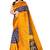 Multicolor printed art silk saree with blouse
