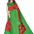 Multicolor printed art silk saree with blouse