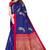 Multicolor printed art silk saree with blouse
