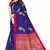 Multicolor printed art silk saree with blouse