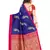 Multicolor printed art silk saree with blouse