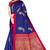 Multicolor printed art silk saree with blouse