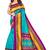 Sky blue printed art silk saree with blouse