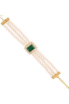 Green pearl Yellow Gold Alloy   Bracelet
