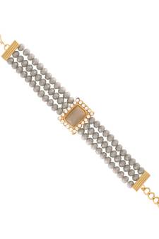 Grey pearl Yellow Gold Alloy   Bracelet